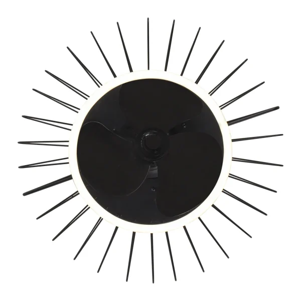 Ventilador de techo Alemar Malabo negro luz LED 50 cm