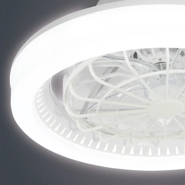 Ventilador de techo Alemar Ramses blanco luz LED 50 cm