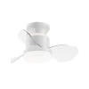 Ventilador de techo Alemar Salento blanco transparente luz LED 50 cm