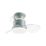 Ventilador de techo Alemar Salento verde transparente luz LED 50 cm