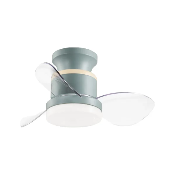 Ventilador de techo Alemar Salento verde transparente luz LED 50 cm