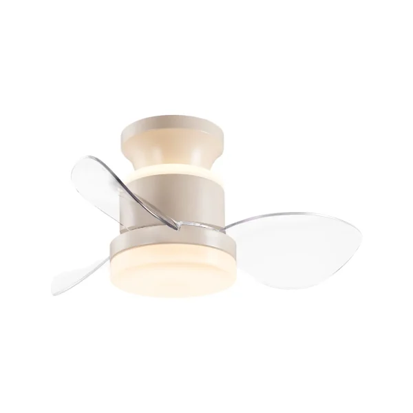 Ventilador de techo Alemar Salento arena transparente luz LED 50 cm