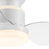 Ventilador de techo Alemar Salento blanco transparente luz LED 50 cm