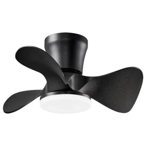 Ventilador de techo Alemar Siux negro luz LED 56 cm