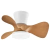 Ventilador de techo Alemar Siux blanco madera clara luz LED 56 cm