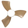 Ventilador de techo Alemar Tauro blanco madera clara luz LED 76 cm