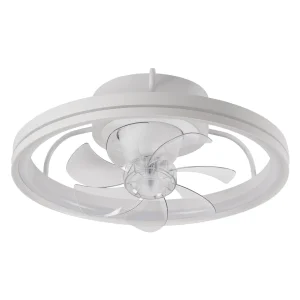 Ventilador de techo Alemar Tom blanco luz LED 48 cm