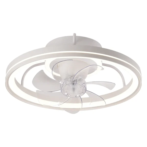 Ventilador de techo Alemar Tom blanco luz LED 48 cm