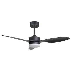 Ventilador de techo Alemar Valcano negro luz LED 107 cm