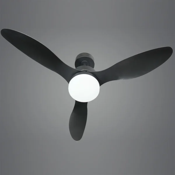 Ventilador de techo Alemar Valcano negro luz LED 107 cm