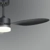Ventilador de techo Alemar Valcano negro luz LED 107 cm