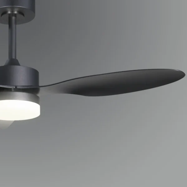 Ventilador de techo Alemar Valcano negro luz LED 107 cm