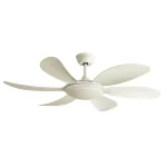 Ventilador de techo Cristalrecord Tanik blanco luz LED 107 cm