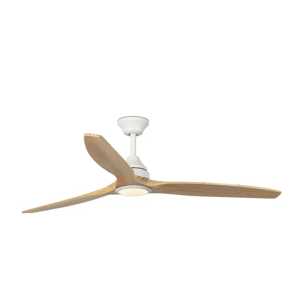 Ventilador de techo Faro Alo L Blanco Pino Luz LED 152 cm