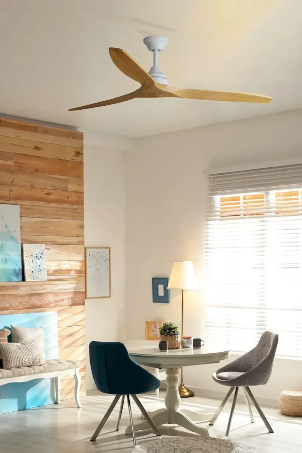 Ventilador de techo Faro Alo L Blanco Pino Sin Luz 152 cm