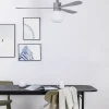 Ventilador de techo Faro Amelia Ball L Gris Gris Luz LED 132 cm