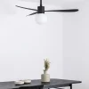 Ventilador de techo Faro Amelia Ball L Negro Negro Luz LED 132 cm