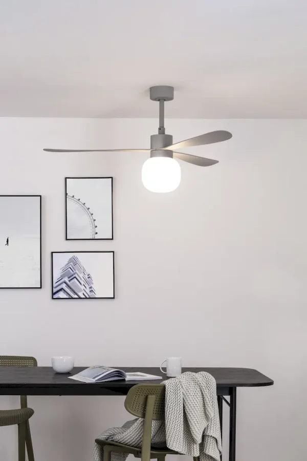 Ventilador de techo Faro Amelia Ball L Gris Gris Luz LED 132 cm
