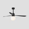 Ventilador de techo Faro Amelia Ball L Negro Negro Luz LED 132 cm