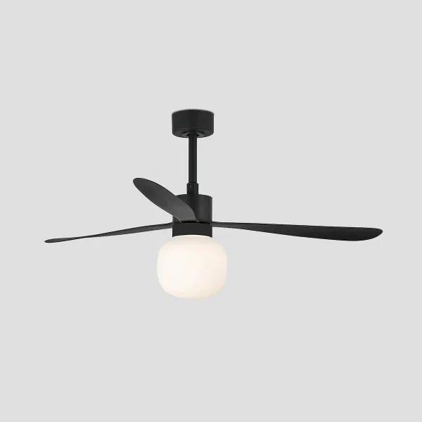 Ventilador de techo Faro Amelia Ball L Negro Negro Luz LED 132 cm