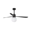 Ventilador de techo Faro Amelia Ball L Negro Negro Luz LED 132 cm