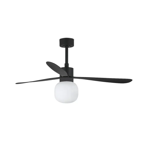 Ventilador de techo Faro Amelia Ball L Negro Negro Luz LED 132 cm
