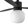 Ventilador de techo Faro Amelia Ball L Negro Negro Luz LED 132 cm