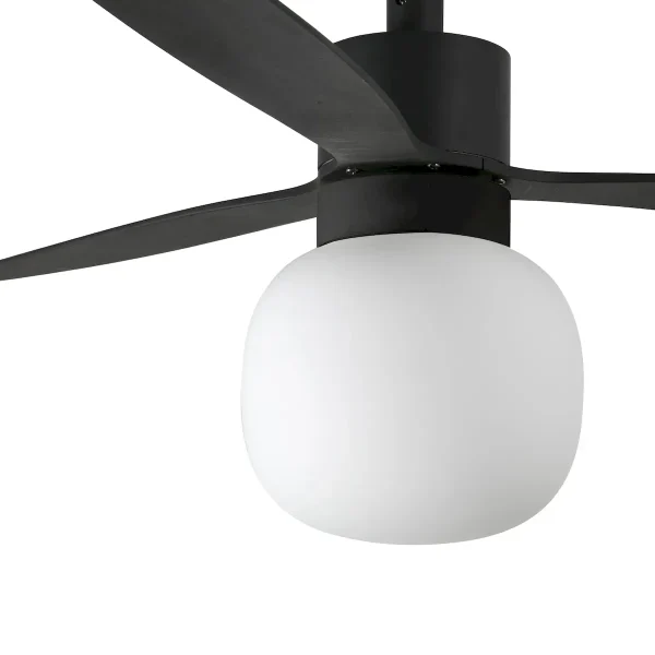 Ventilador de techo Faro Amelia Ball L Negro Negro Luz LED 132 cm