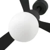 Ventilador de techo Faro Amelia Ball L Negro Negro Luz LED 132 cm