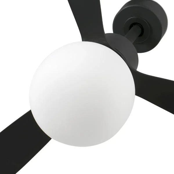 Ventilador de techo Faro Amelia Ball L Negro Negro Luz LED 132 cm