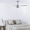 Ventilador de techo Faro Amelia Cone L Gris Gris Luz LED 132 cm