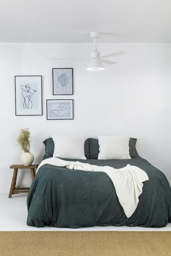 Ventilador de techo Faro Amelia Cone L Blanco Blanco Luz LED 132 cm