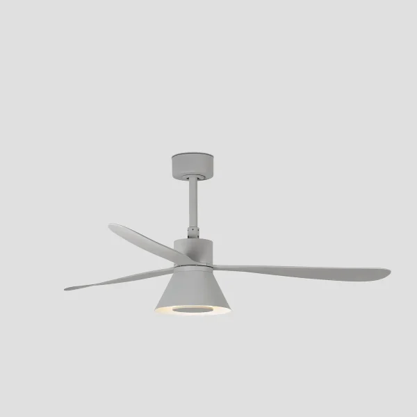 Ventilador de techo Faro Amelia Cone L Gris Gris Luz LED 132 cm
