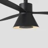 Ventilador de techo Faro Amelia Cone L Negro Negro Luz LED 132 cm