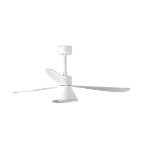 Ventilador de techo Faro Amelia Cone L Blanco Blanco Luz LED 132 cm