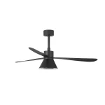 Ventilador de techo Faro Amelia Cone L Negro Negro Luz LED 132 cm