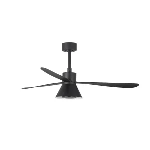 Ventilador de techo Faro Amelia Cone L Negro Negro Luz LED 132 cm