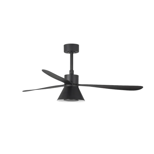 Ventilador de techo Faro Amelia Cone L Negro Negro Luz LED 132 cm