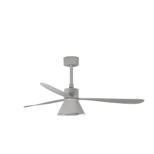 Ventilador de techo Faro Amelia Cone L Gris Gris Luz LED 132 cm