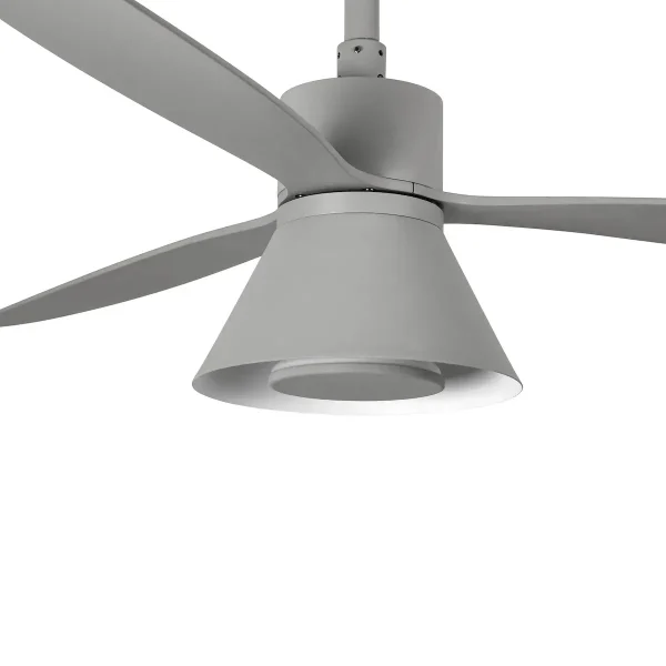 Ventilador de techo Faro Amelia Cone L Gris Gris Luz LED 132 cm