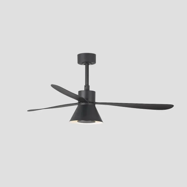 Ventilador de techo Faro Amelia Cone L Negro Negro Luz LED 132 cm