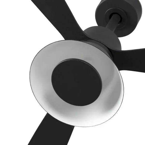Ventilador de techo Faro Amelia Cone L Negro Negro Luz LED 132 cm