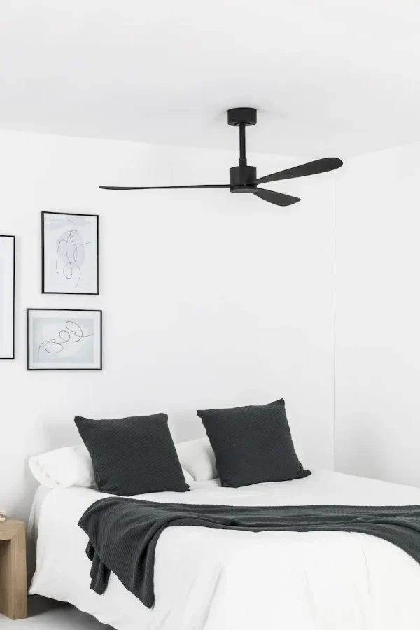 Ventilador de techo Faro Amelia L Negro Negro Sin Luz 132 cm