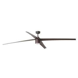 Ventilador Faro Attos XXL Marron oscuro Marron oscuro Luz LED 213 cm
