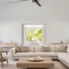 Ventilador Faro Attos XXL Marron oscuro Marron oscuro Luz LED 213 cm