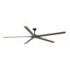 Ventilador de techo Faro Bigwood XXL Negro Nogal Sin Luz 240 cm