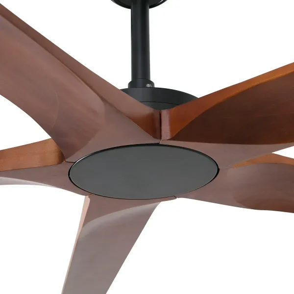 Ventilador de techo Faro Bigwood XXL Negro Nogal Sin Luz 240 cm