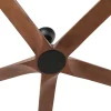 Ventilador de techo Faro Bigwood XXL Negro Nogal Sin Luz 240 cm
