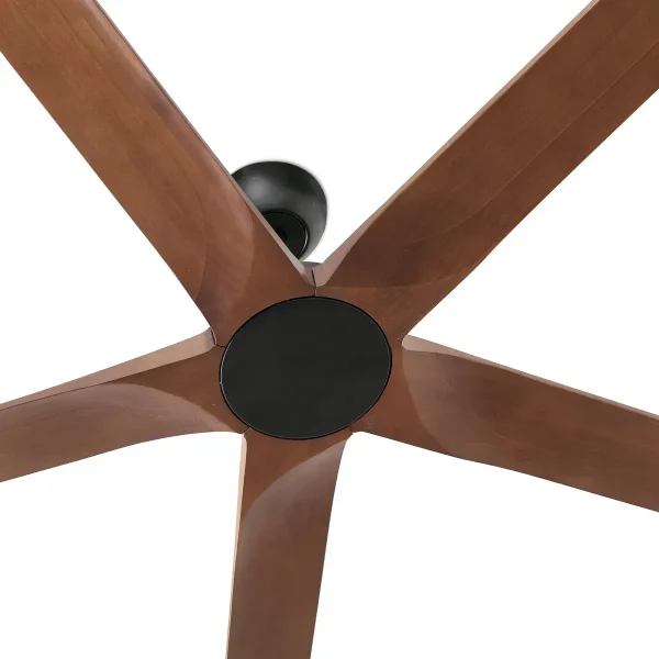 Ventilador de techo Faro Bigwood XXL Negro Nogal Sin Luz 240 cm