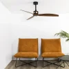 Ventilador de techo Faro Copper M Negro Nogal Sin Luz 128 cm